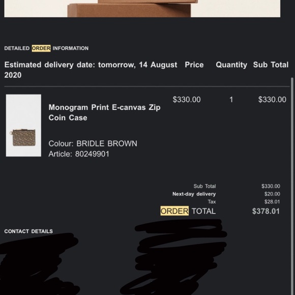 Burberry Monogram Coated Canvas Zip Coin Purse Bridle Brown - Picture 3 of 3